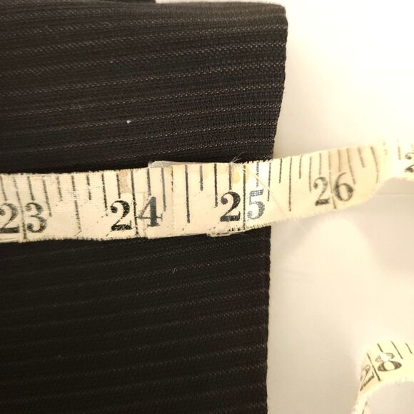 Hart Schaffner Marx Mens 46L Black Wool Pinstriped 3-Button Sports Coat Blazer - Picture 9 of 10